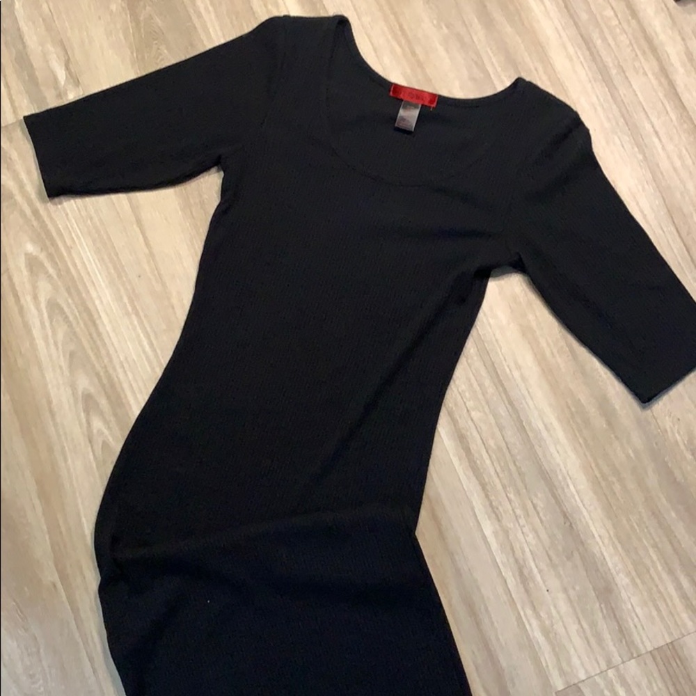 Black Midi Sweater Dress